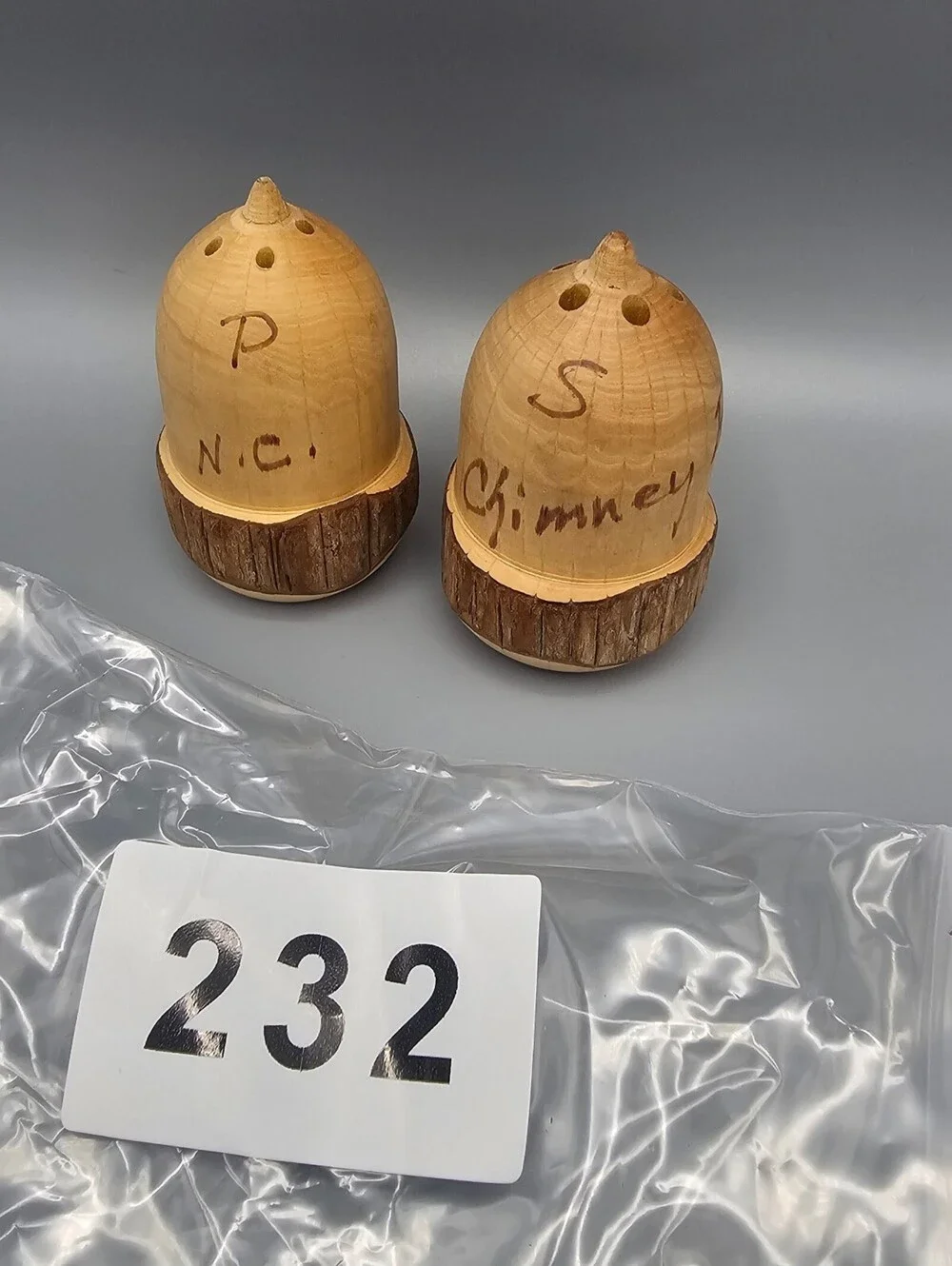 Handmade Wooden Acorn Salt and Pepper Shakers